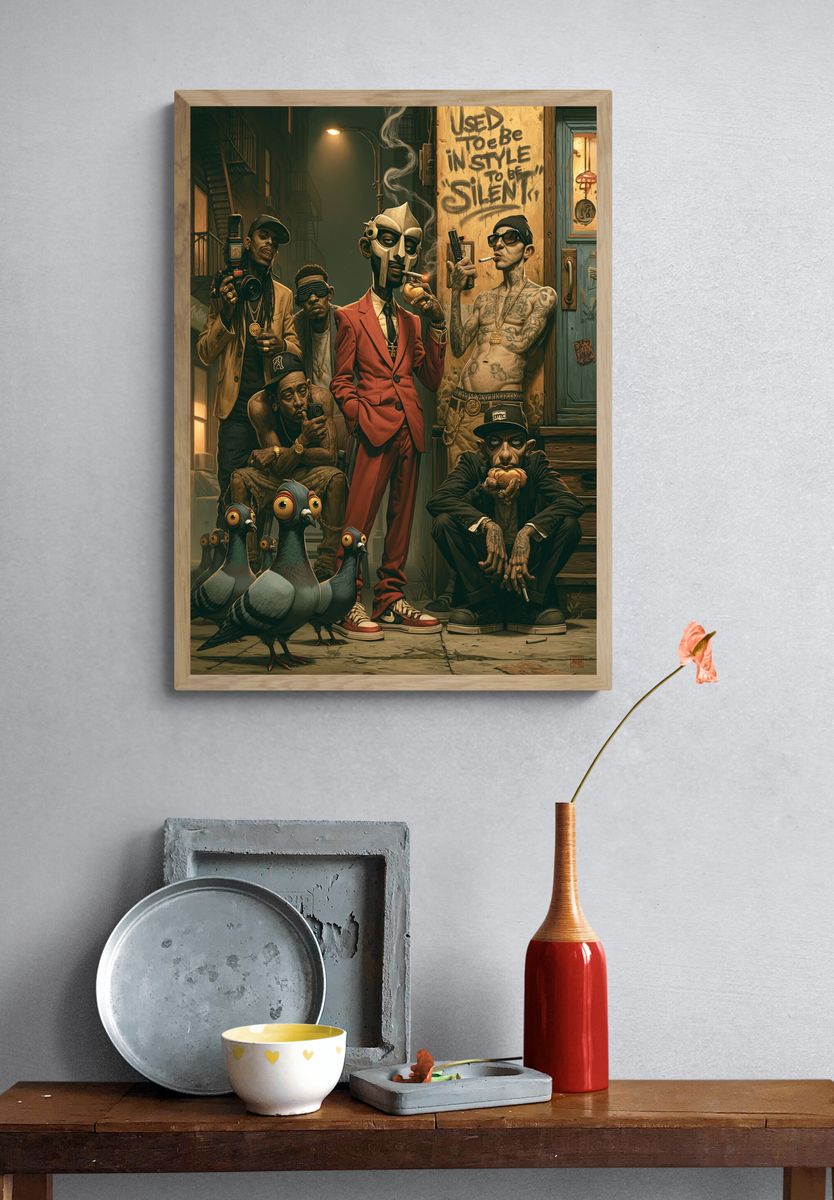 Urban Surreal Crew Illustration Poster. — room view 3