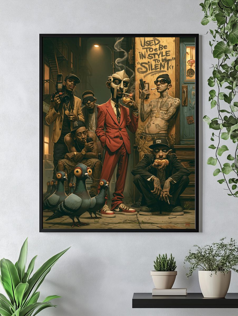 Urban Surreal Crew Illustration Poster. — room view 4