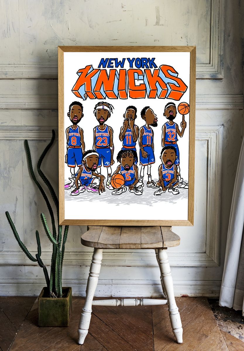 New York Knicks Cartoon Poster. — room view 1
