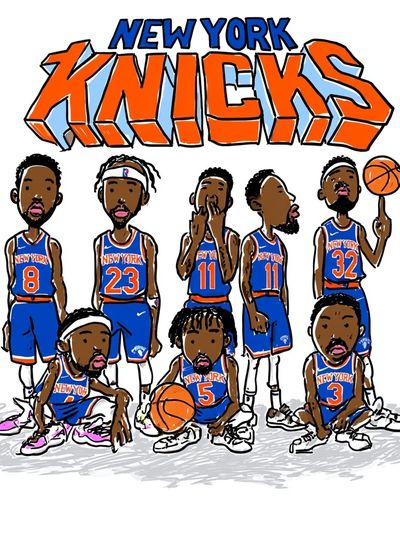 New York Knicks Cartoon Poster. poster