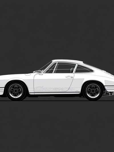 Porsche 911 Carrera Side Profile Print.