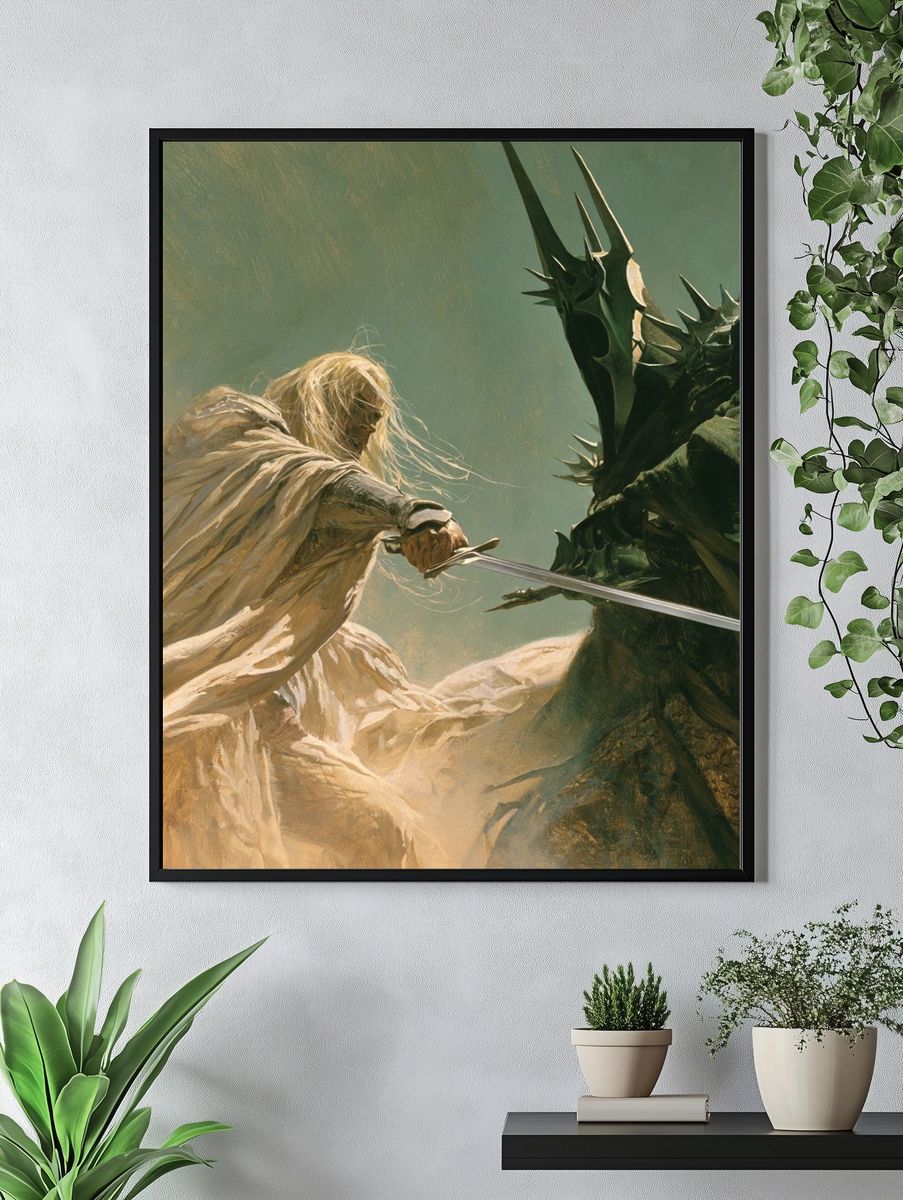 Fantasy Sword Duel Illustration Poster. — room view 4
