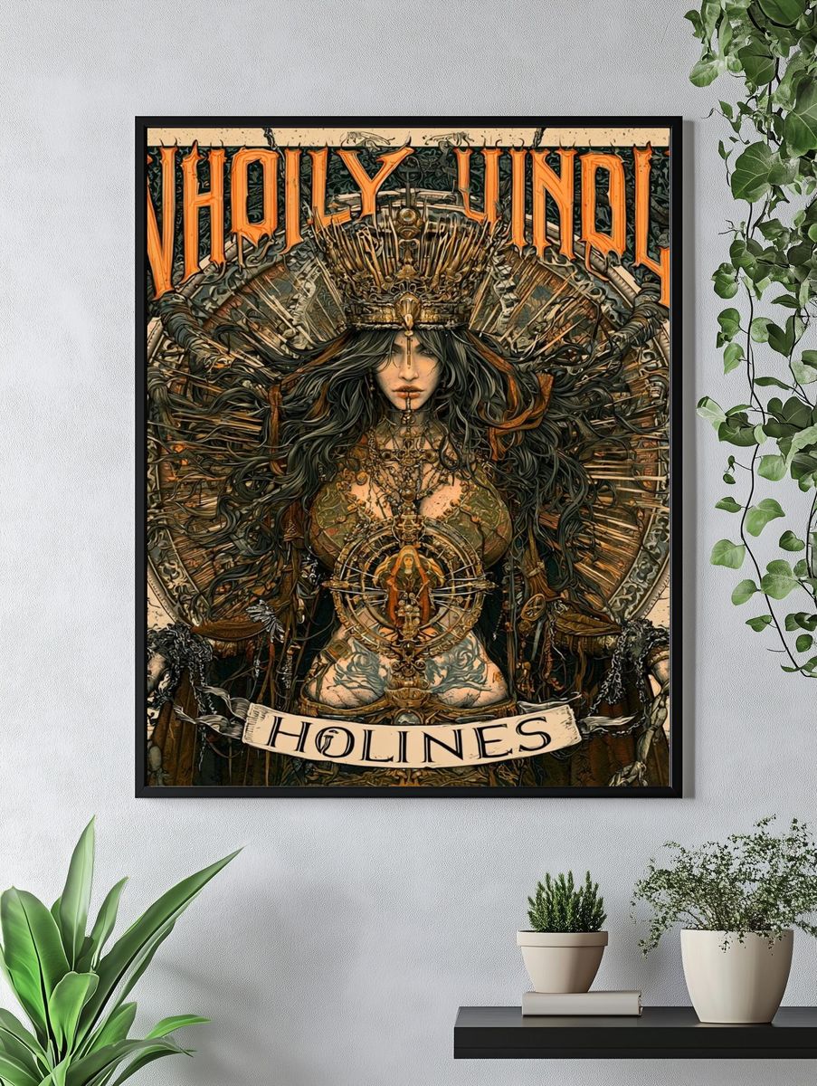 Wholly Holiness Gothic Illustration Poster. — room view 4