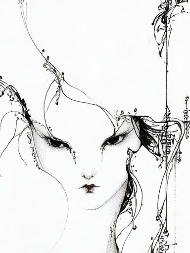 Surreal Ink Face Poster. poster detail
