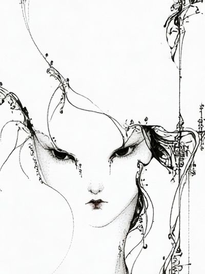 Surreal Ink Face Poster.