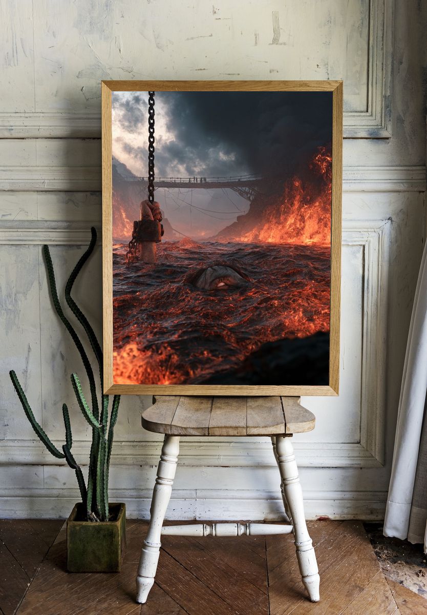 Volcanic Rift Fantasy Poster. — room view 1