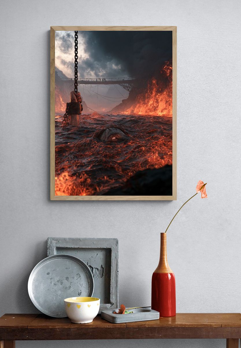 Volcanic Rift Fantasy Poster. — room view 3