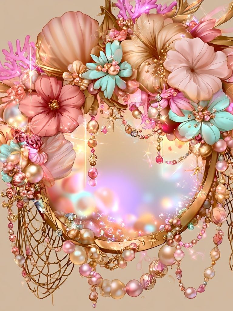 Pastel Floral Dreamscape Poster. poster — illustration art