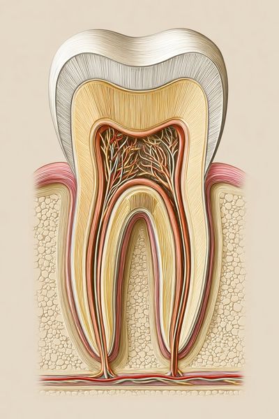 Tooth Anatomy Illustration Poster.