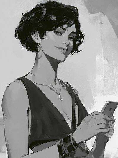 Elegant Woman Portrait Print. poster