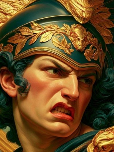 Roman Warrior Portrait Print.