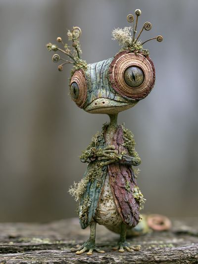 Whimsical Forest Creature Illustration Print. poster