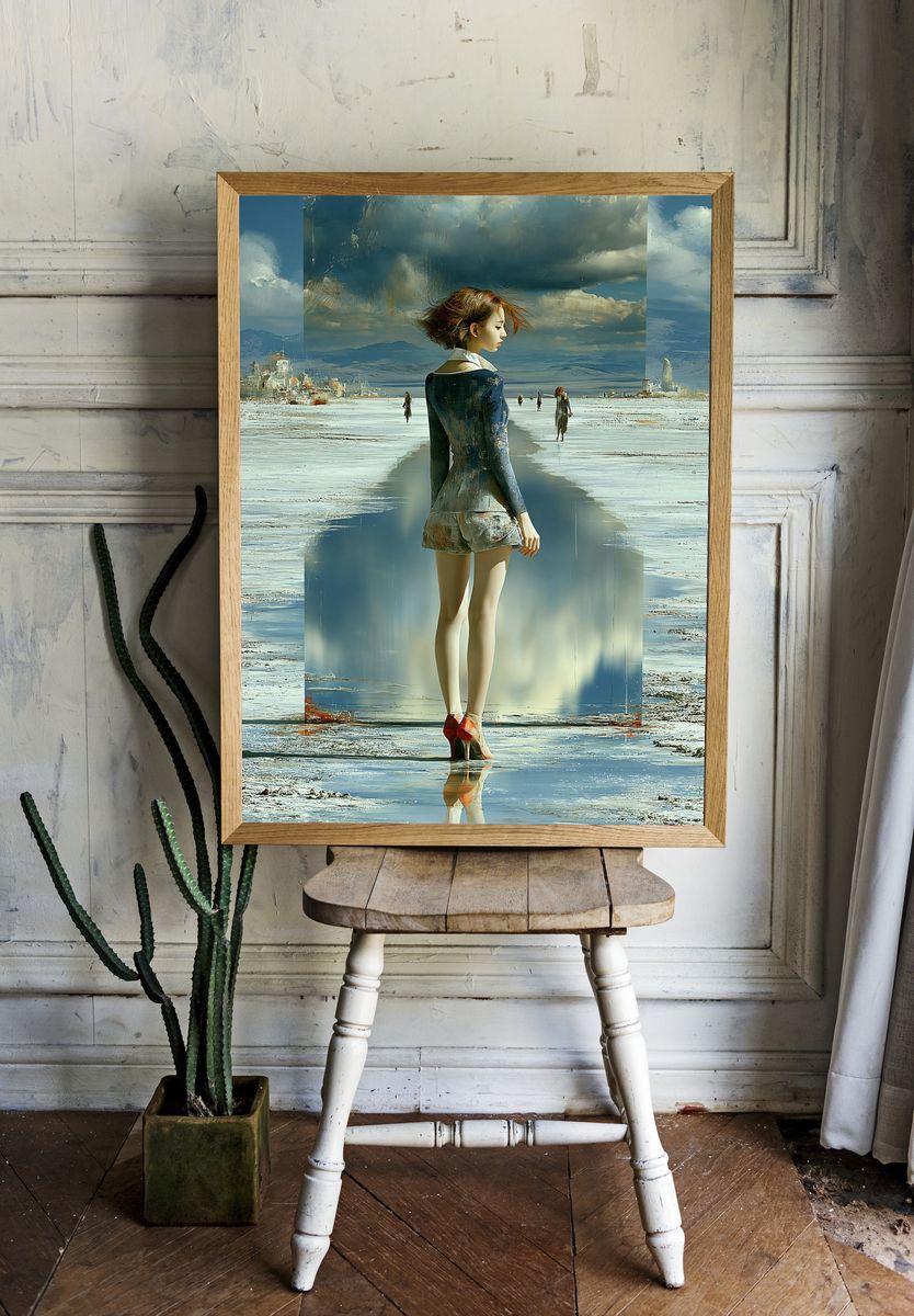 Dreamscape Woman Digital Art Poster. — room view 1