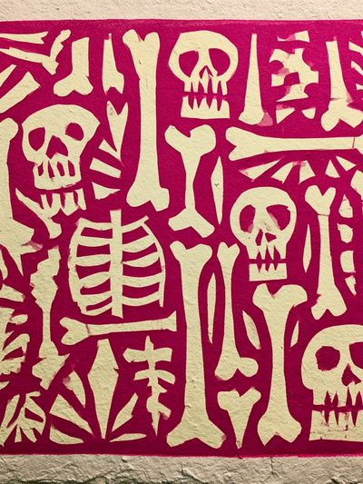Skeleton Cutout Illustration Poster. poster