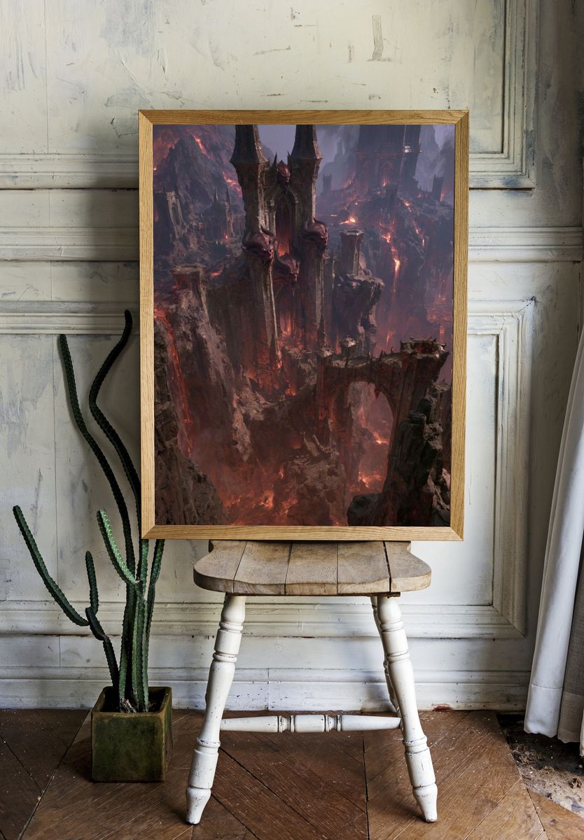 Infernal Citadel Fantasy Print. — room view 1