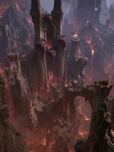 Infernal Citadel Fantasy Print.