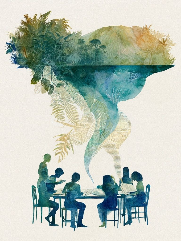 Dream Library Watercolor Poster. poster — illustration art