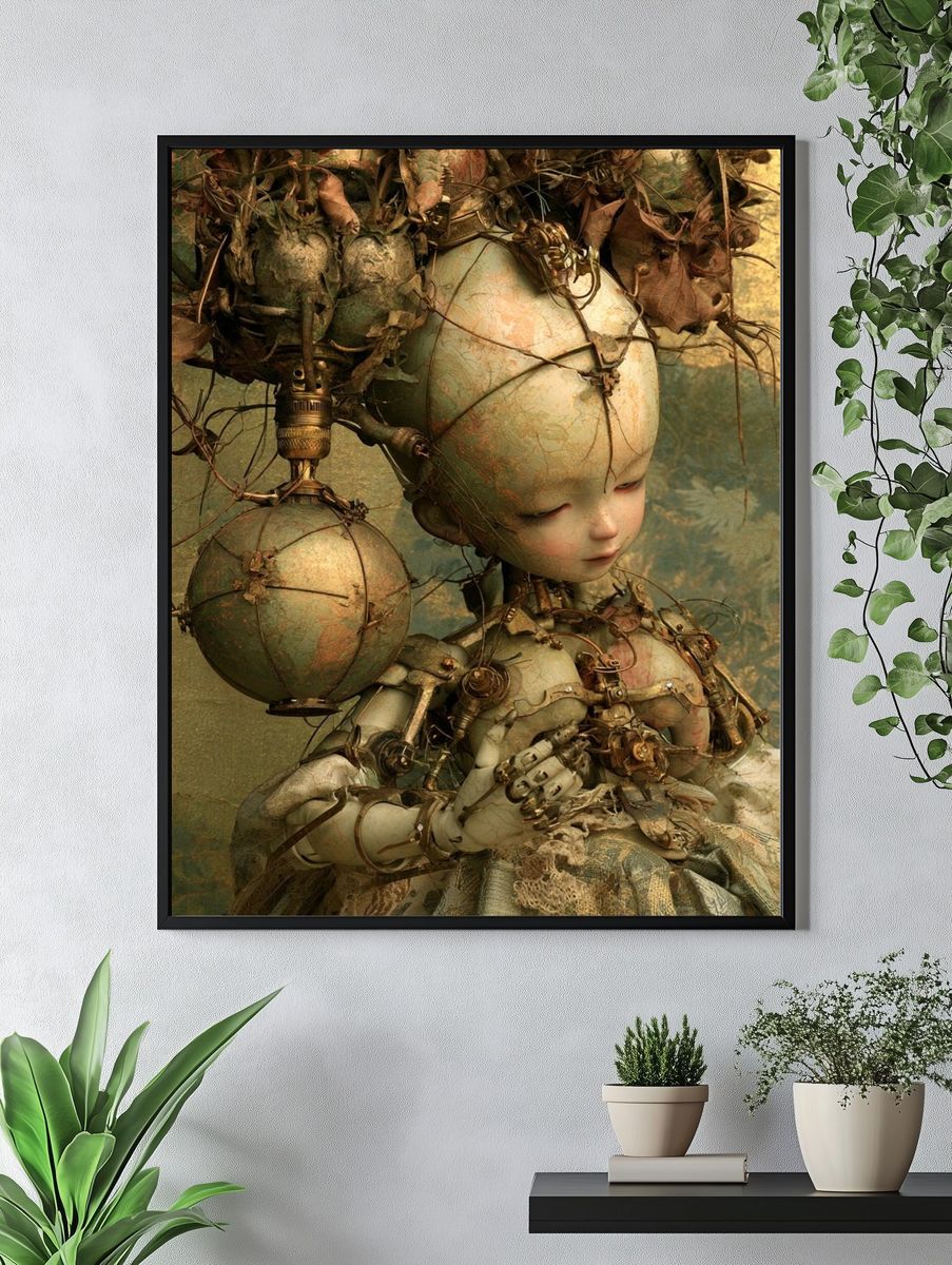 Surreal Doll Portrait Print. — room view 4