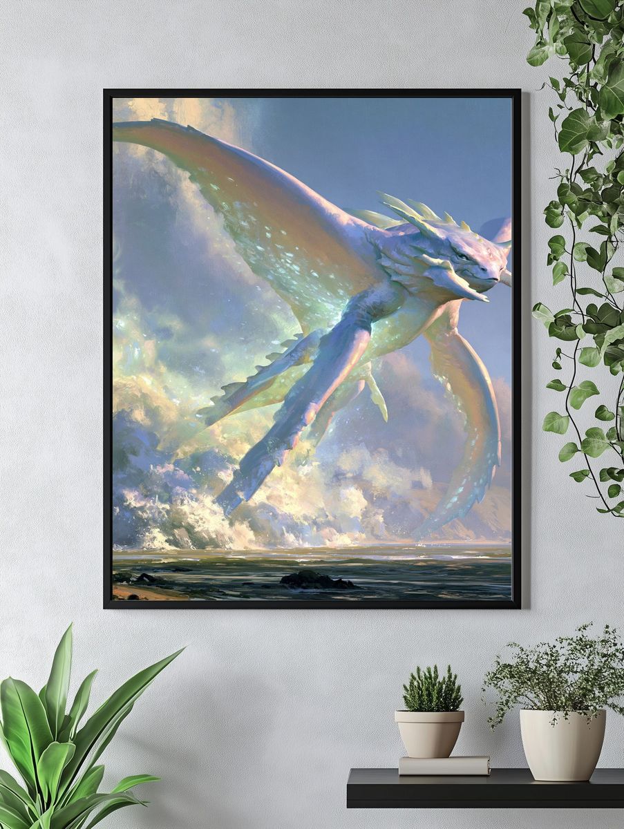 Sky Serpent Fantasy Print. — room view 4