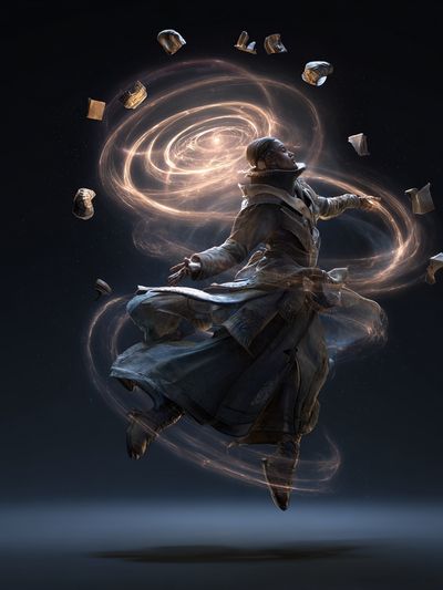 Mystic Sorcerer Digital-Art Poster. poster