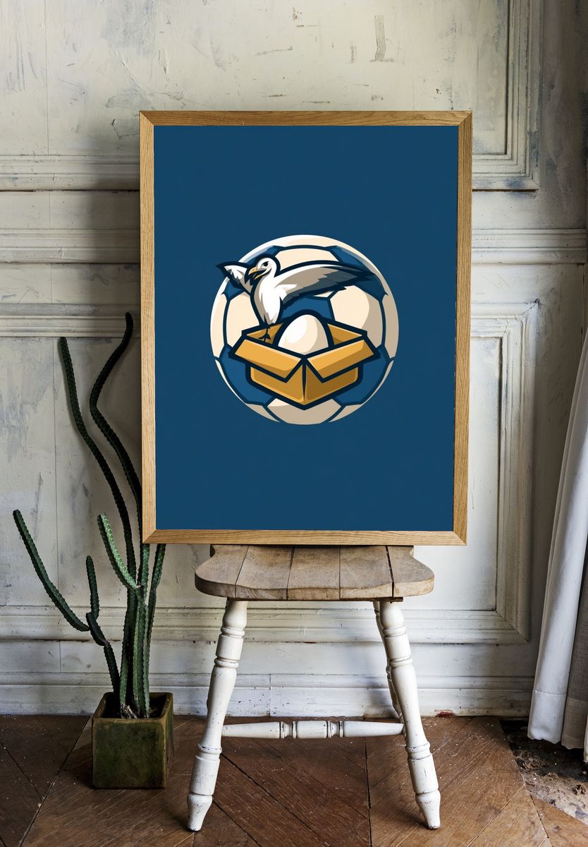 Seagull Nest Emblem Illustration Poster. — room view 1