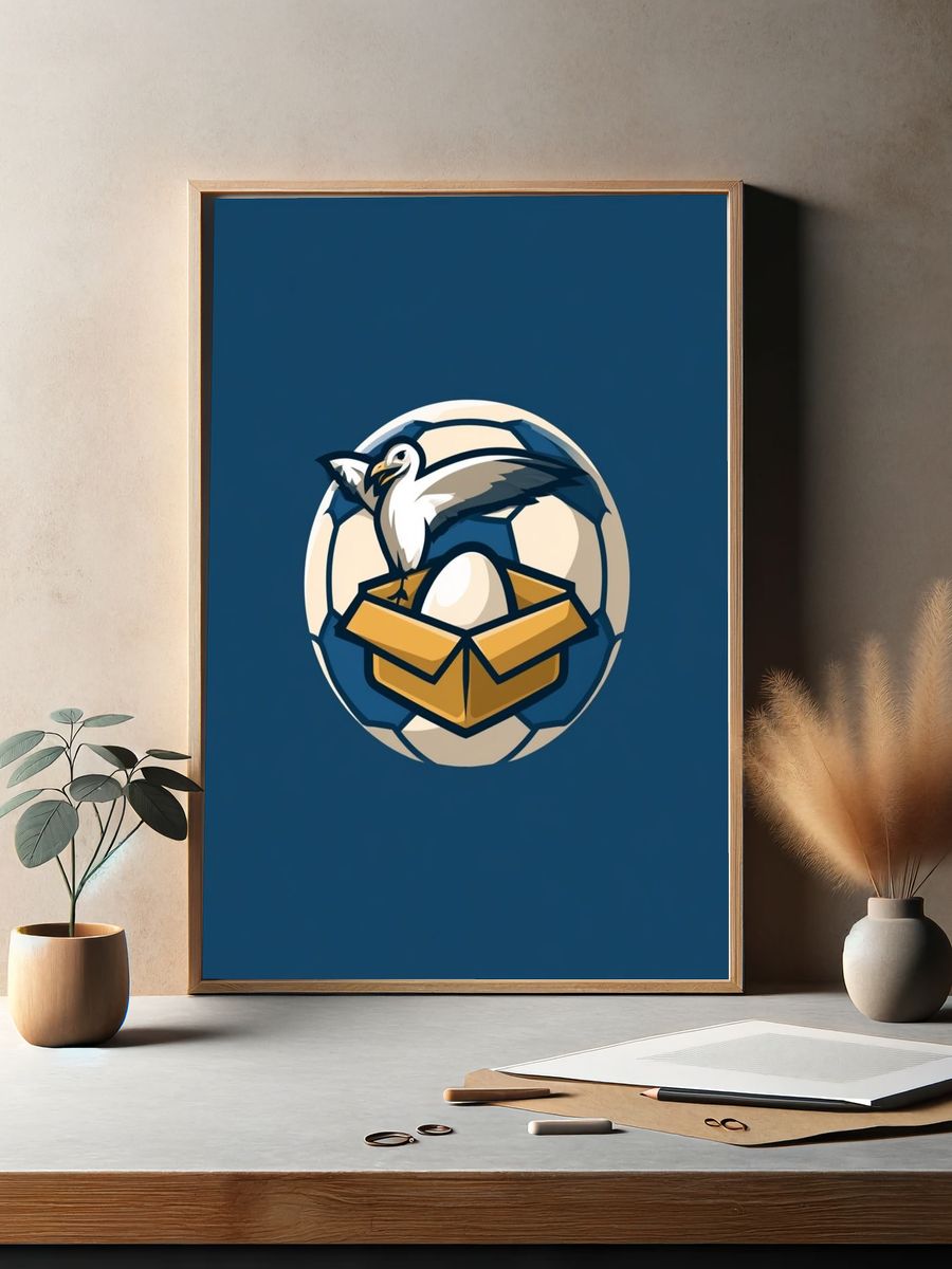 Seagull Nest Emblem Illustration Poster. — room view 2