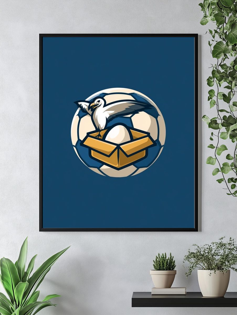 Seagull Nest Emblem Illustration Poster. — room view 4