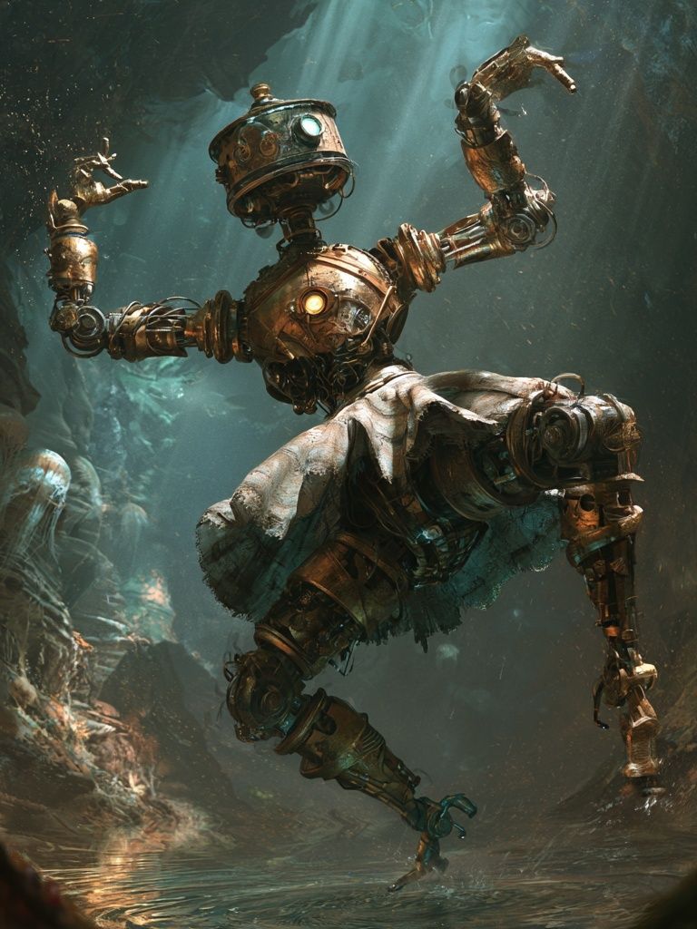 Steampunk Dancer Digital Art Poster. poster — illustration art