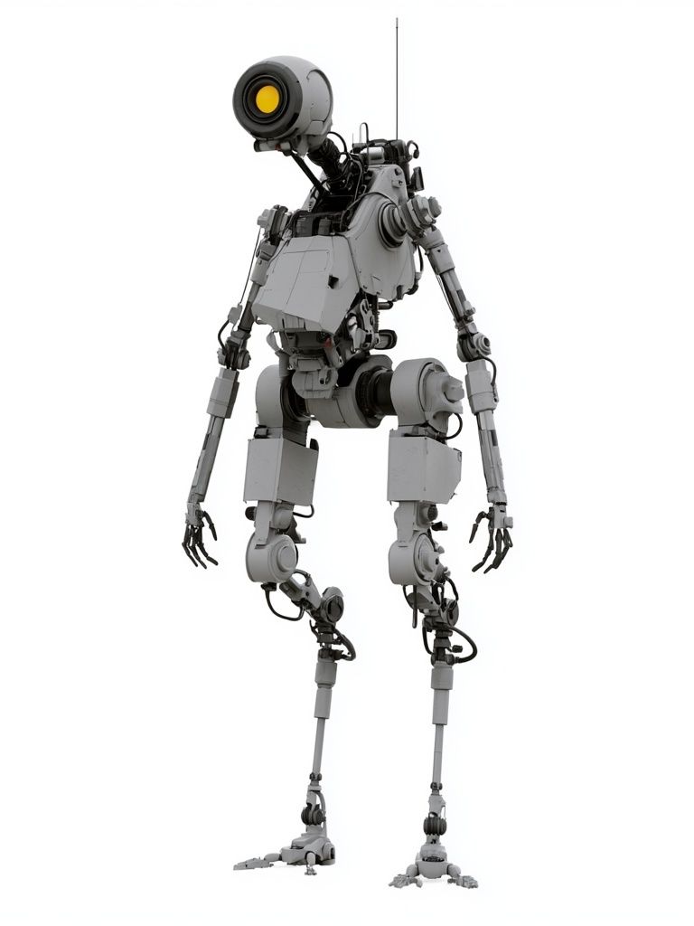 Humanoid Robot Illustration Poster. poster detail