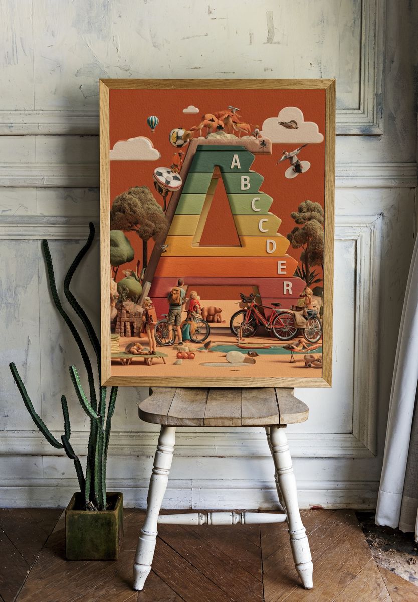 Alphabet Adventure Illustration Poster. room preview