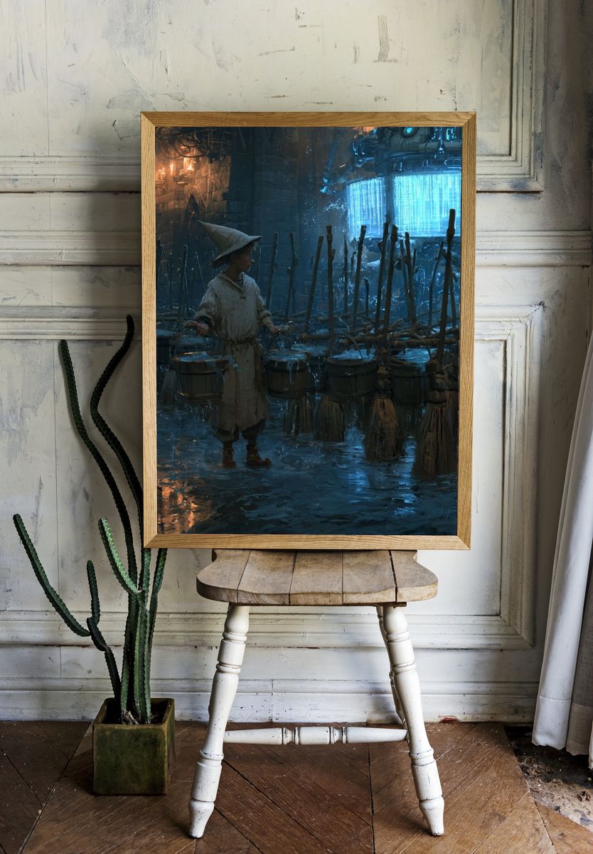 Wizard Workshop Fantasy Illustration Poster. room preview