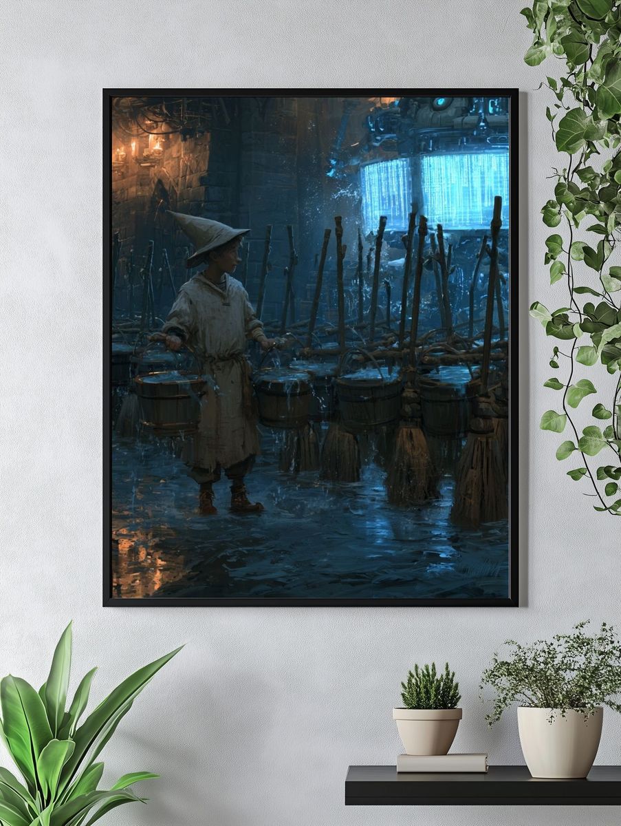 Wizard Workshop Fantasy Illustration Poster. — room view 4