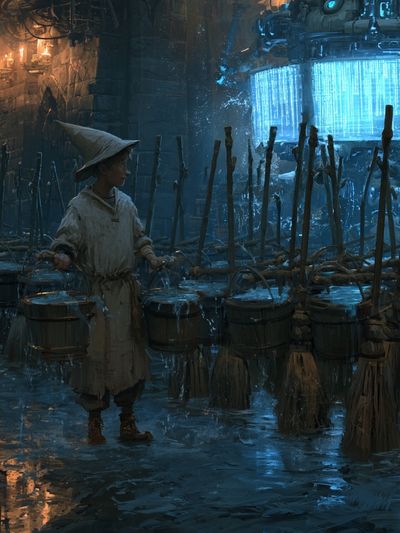 Wizard Workshop Fantasy Illustration Poster.