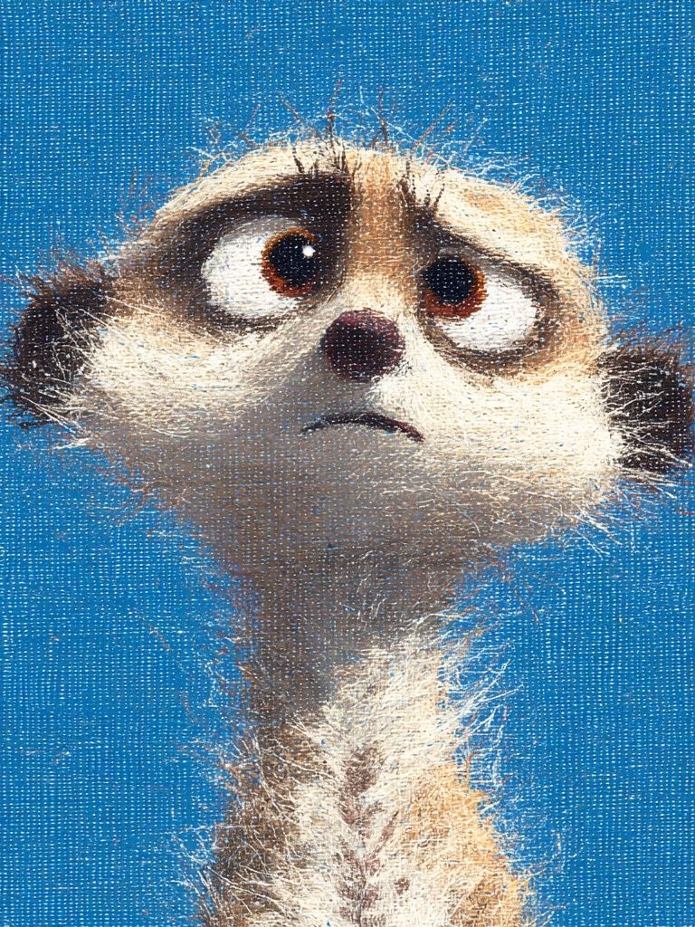 Meerkat Portrait Illustration Poster. poster detail