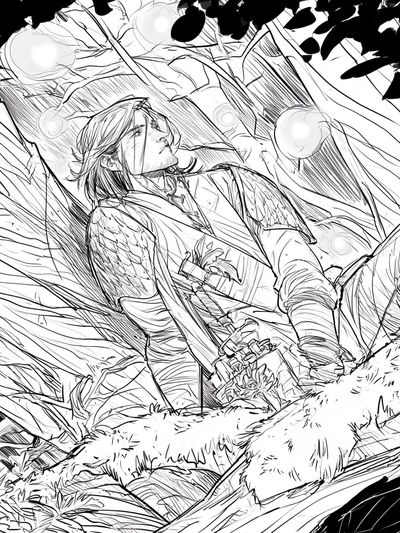 Fantasy Character Sketch Poster. poster
