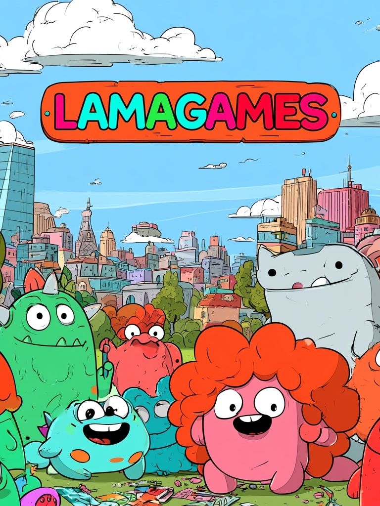 Lamagames Cartoon City Poster. poster detail