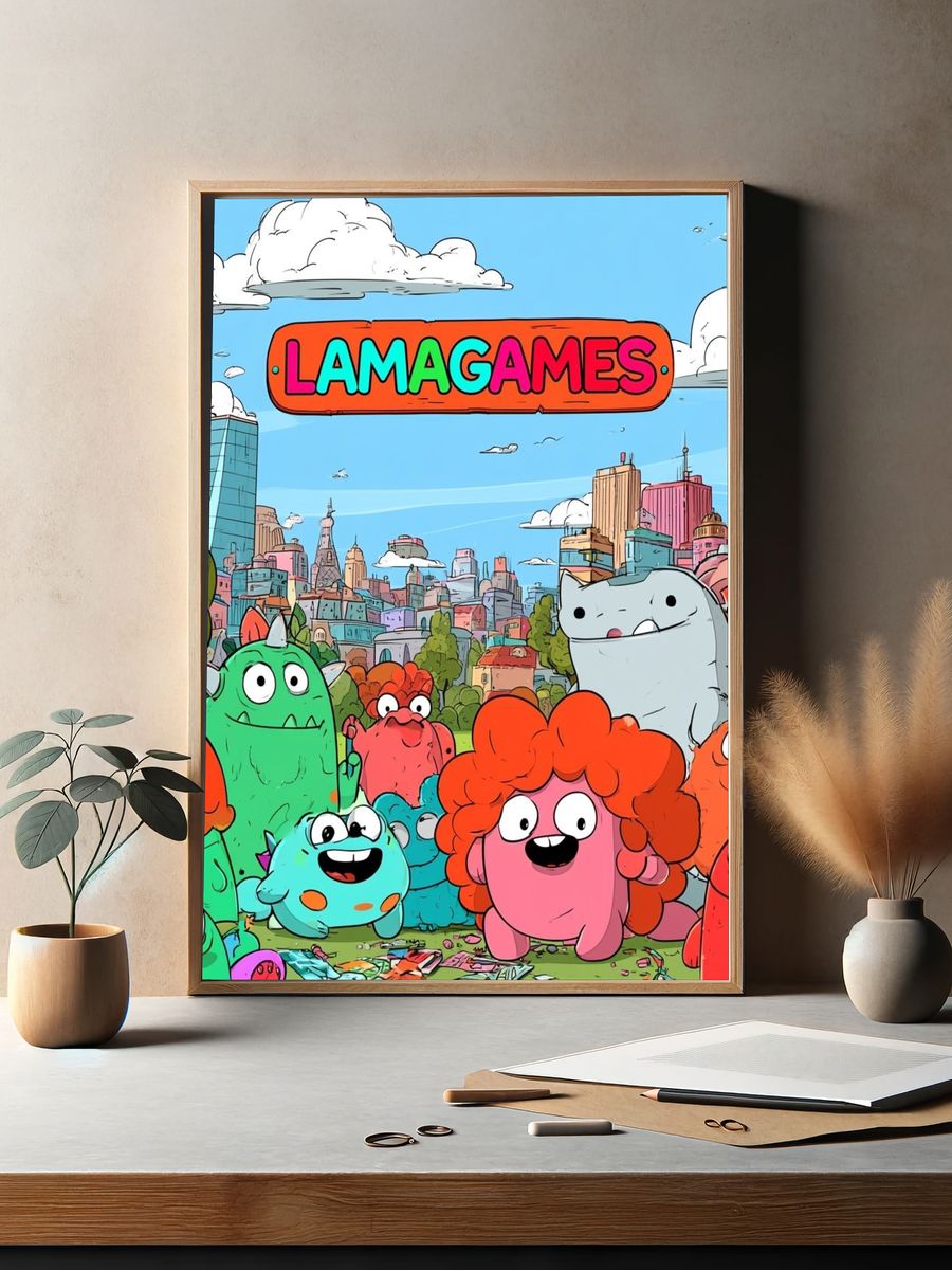 Lamagames Cartoon City Poster. — room view 2