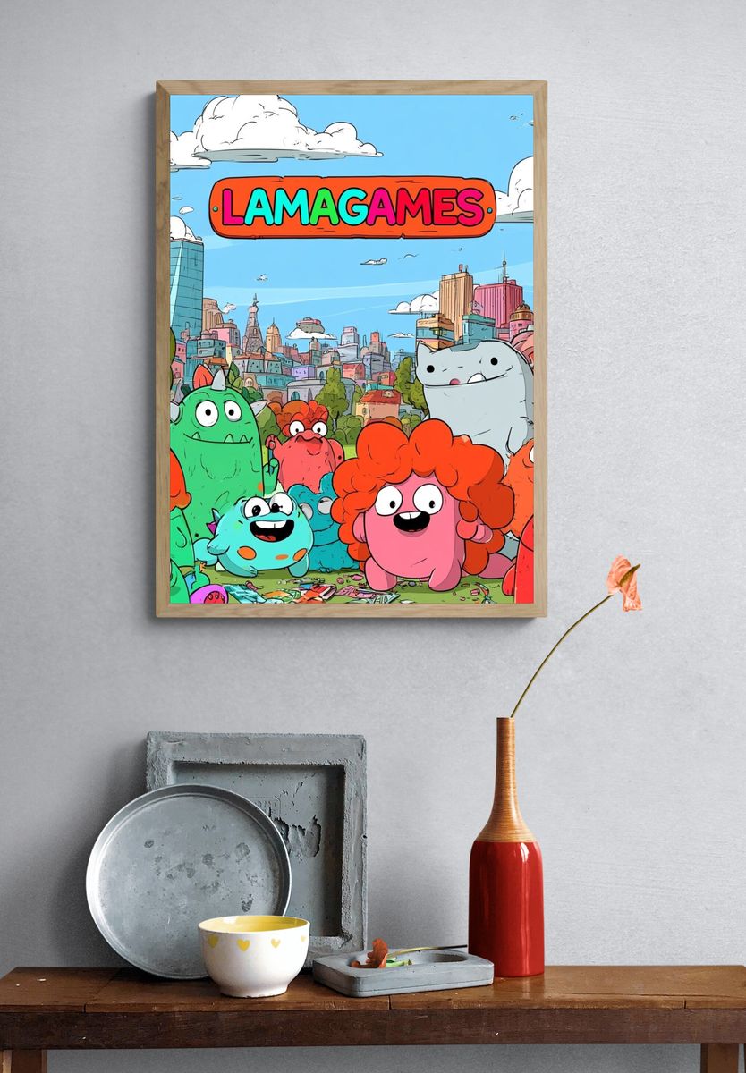 Lamagames Cartoon City Poster. — room view 3