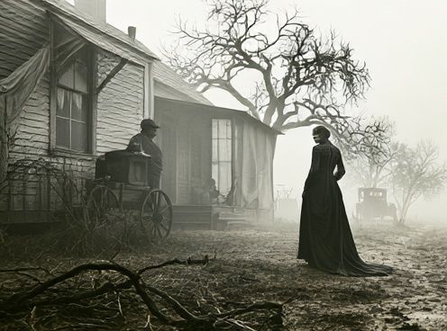 Haunted Victorian Farmhouse Poster. poster detail