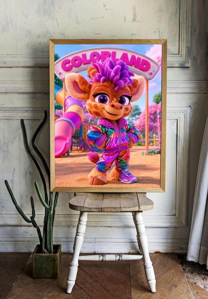 Colorland Character Illustration Poster. — room view 1