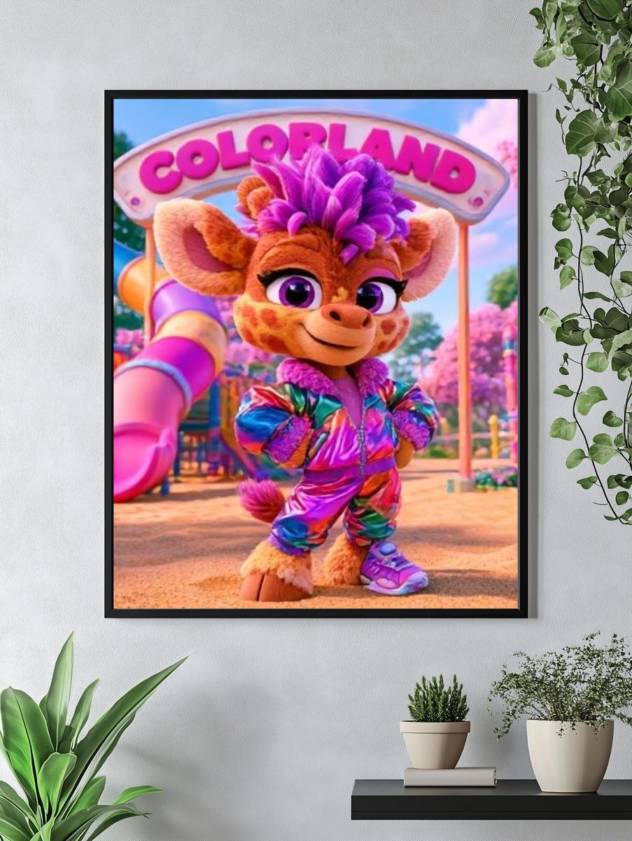 Colorland Character Illustration Poster. — room view 4
