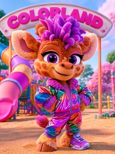 Colorland Character Illustration Poster.