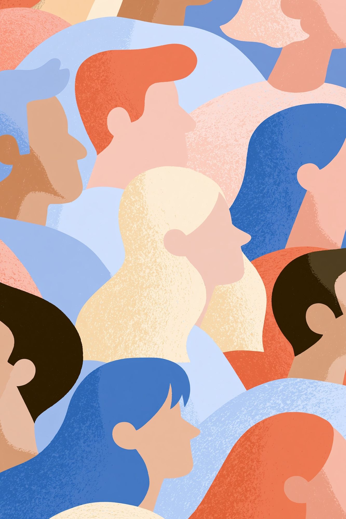 Abstract Crowd Illustration Poster. poster — illustration art