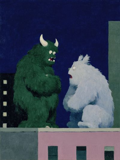 Monster Rooftop Conversation Print.