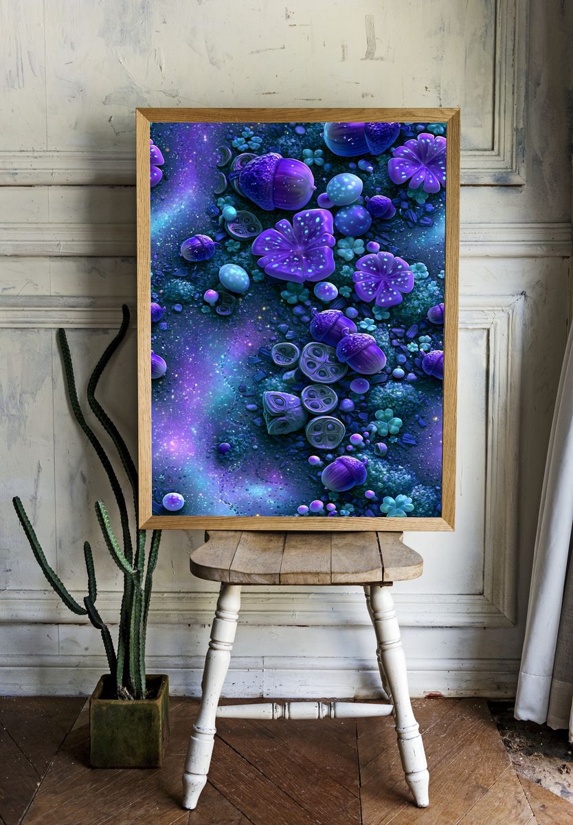 Enchanted Acorn Garden Print. — room view 1