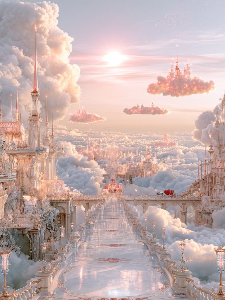 Cloud Palace Dreamscape Print. poster — illustration art