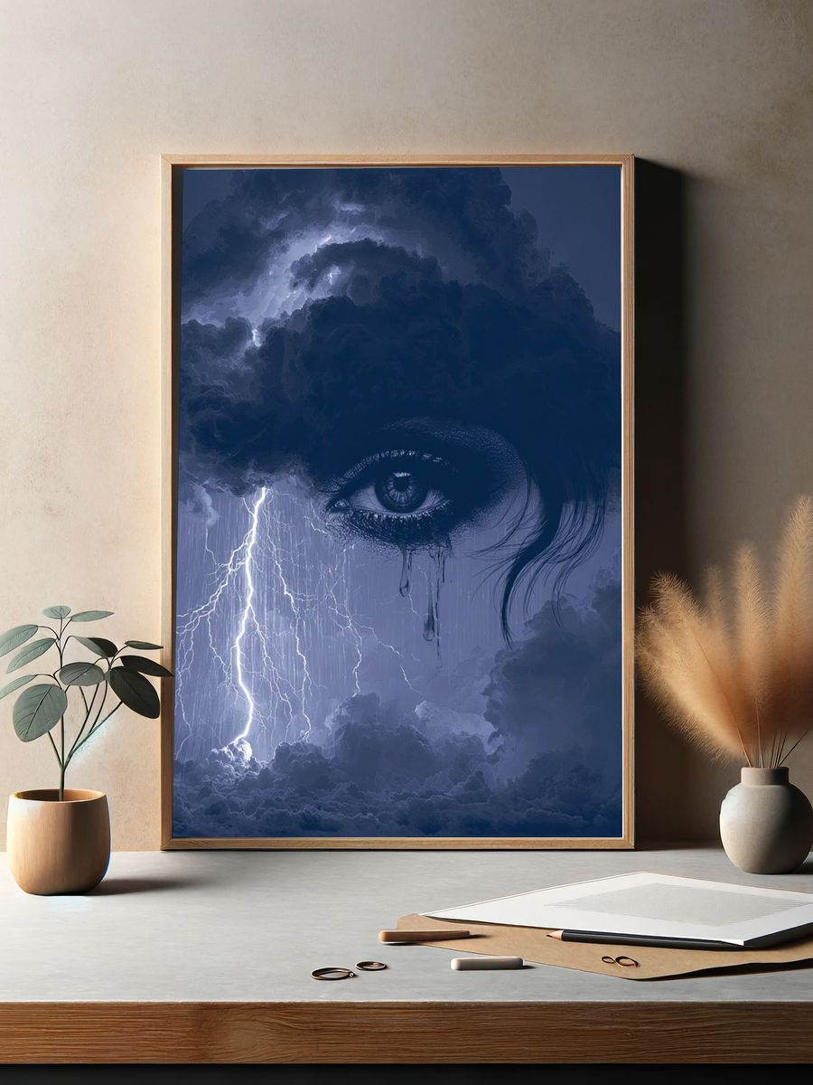 Storm Eye Surrealism Print. — room view 2