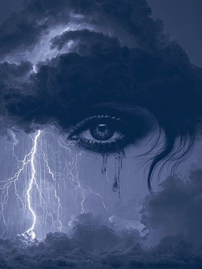 Storm Eye Surrealism Print. poster