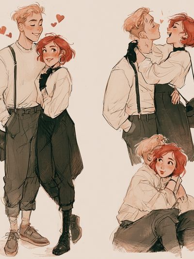 Romantic Couple Sketch Poster.