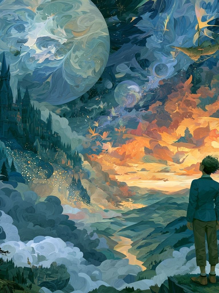 Dreamscape Castle Landscape Print. poster detail